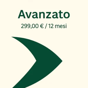 Grafica del piano Avanzato a 299,00 € per 12 mesi, pensato per associazioni no profit che cercano soluzioni gestionali complete nel terzo settore.